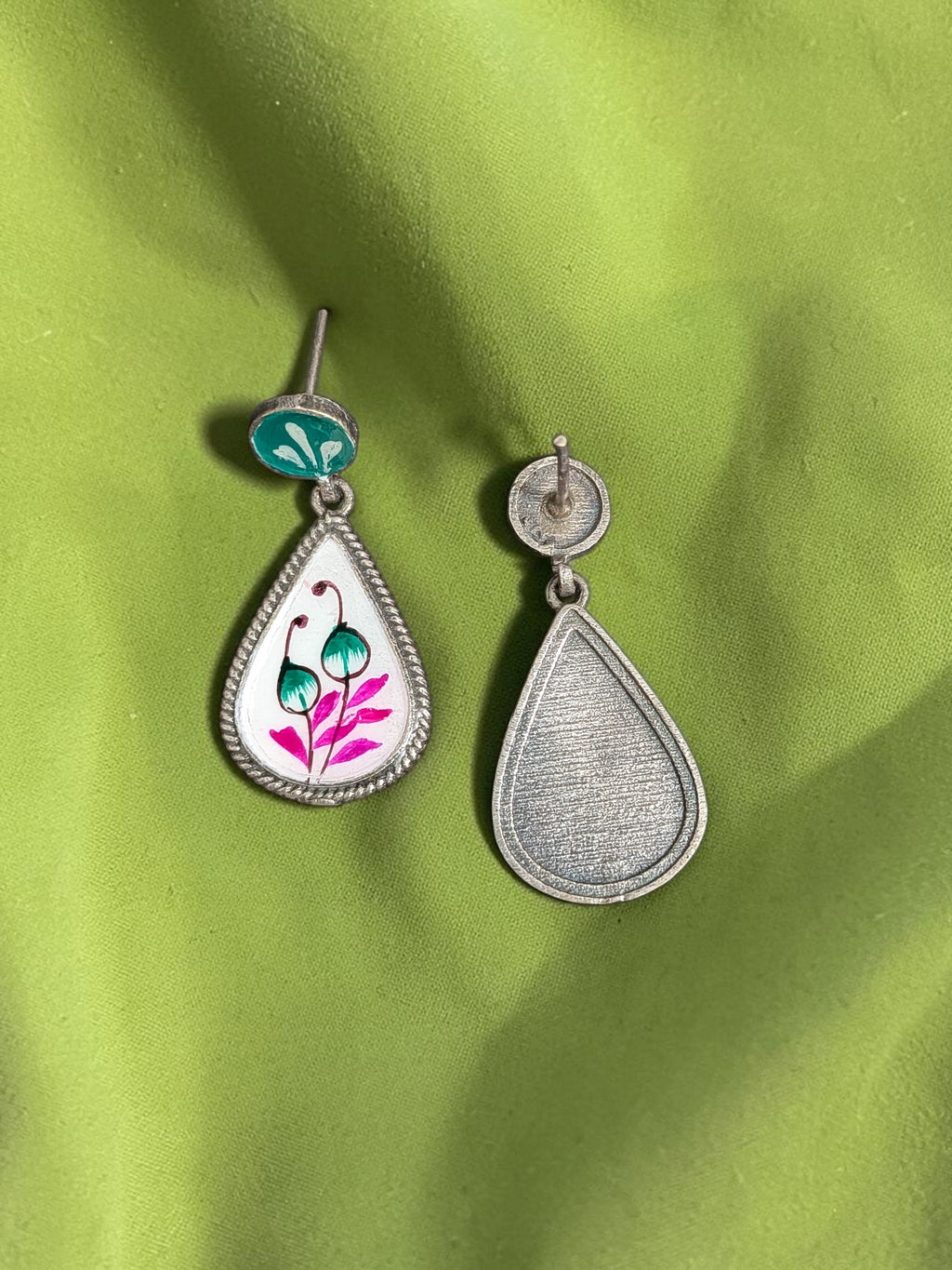 Green and White Danglers