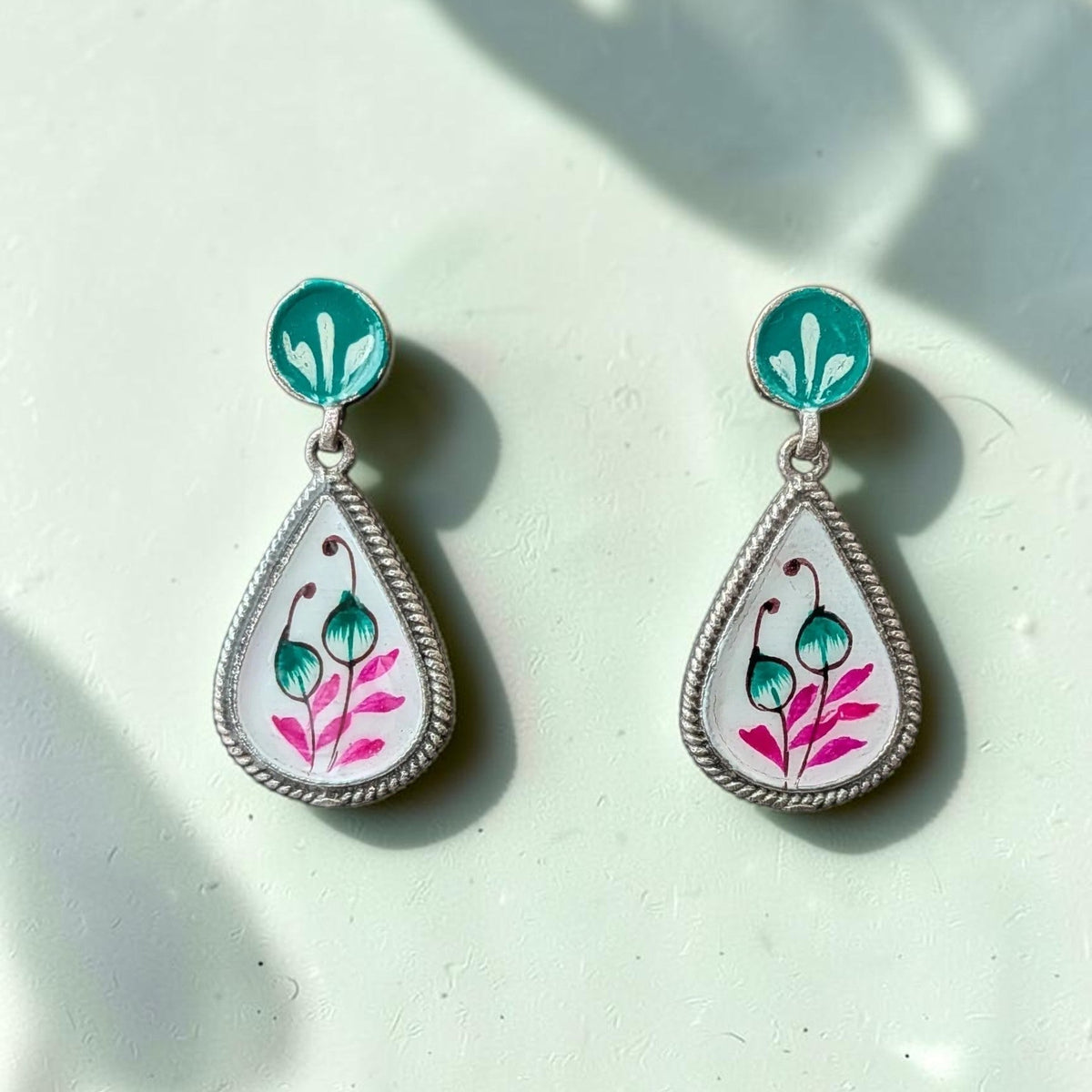 Green and White Danglers