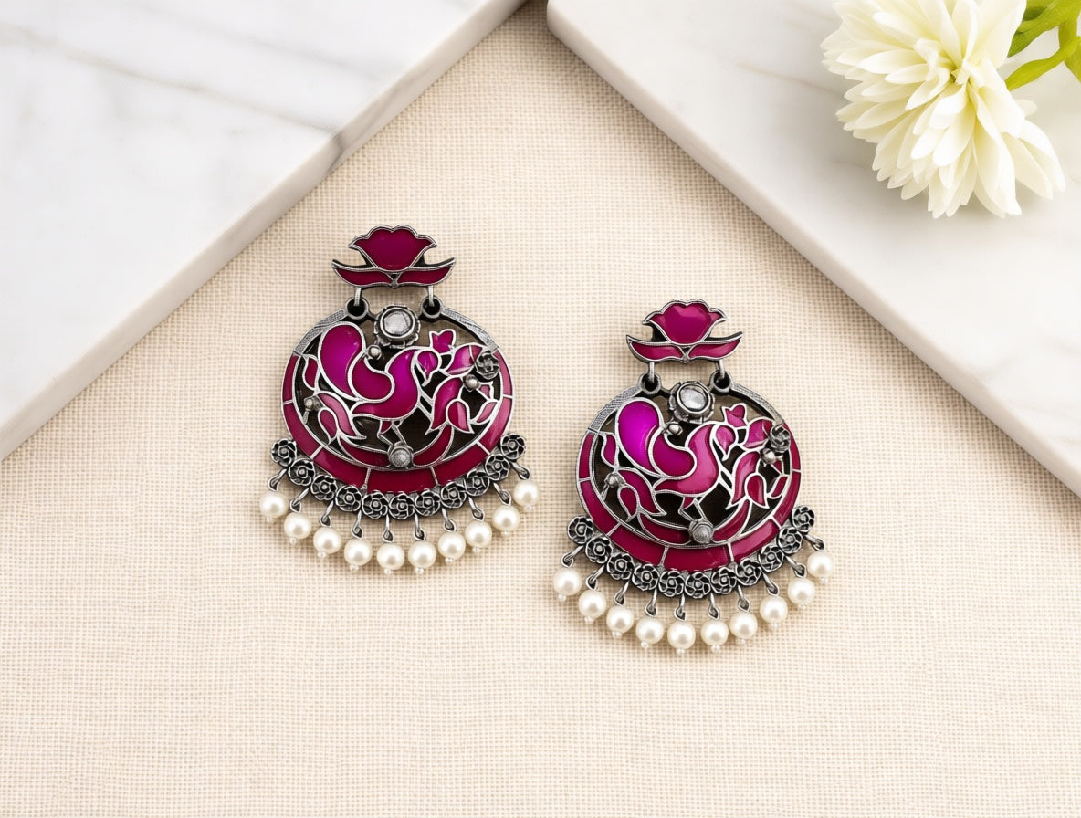 Peacock Enamel Danglers