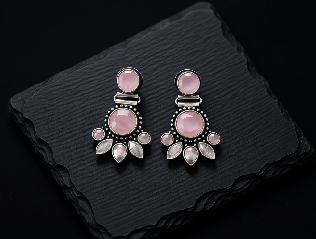 Pink Flower Danglers