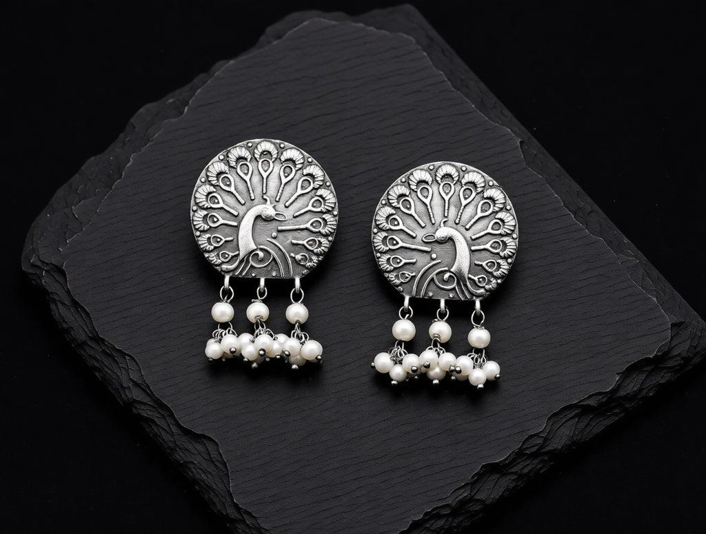 Peacock studs