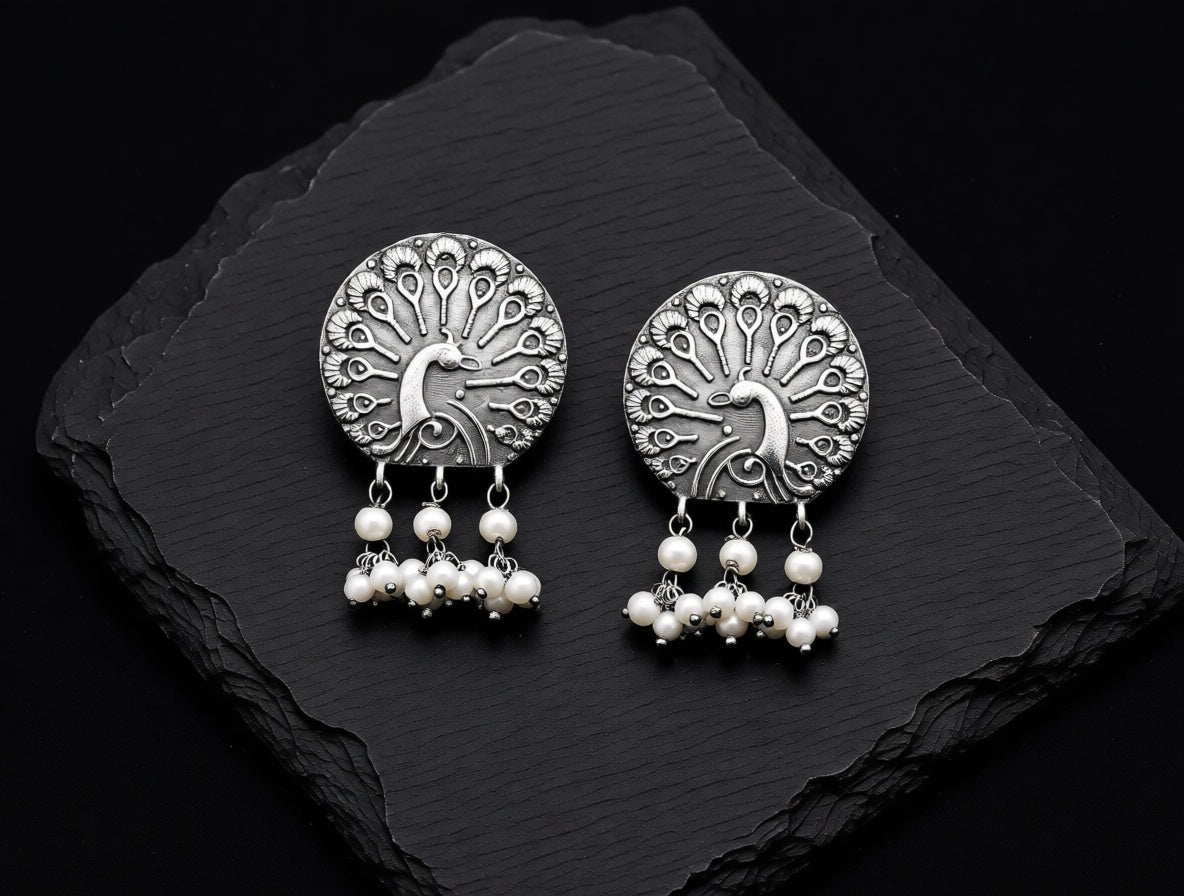 Peacock studs