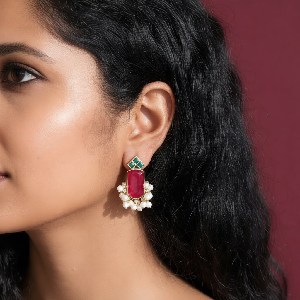 Geometric Golden Studs