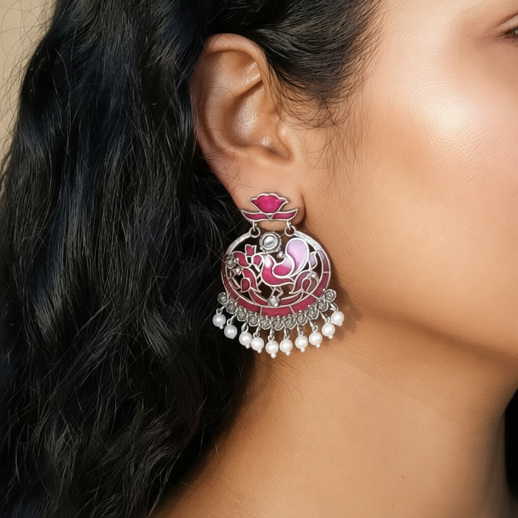 Peacock Enamel Danglers