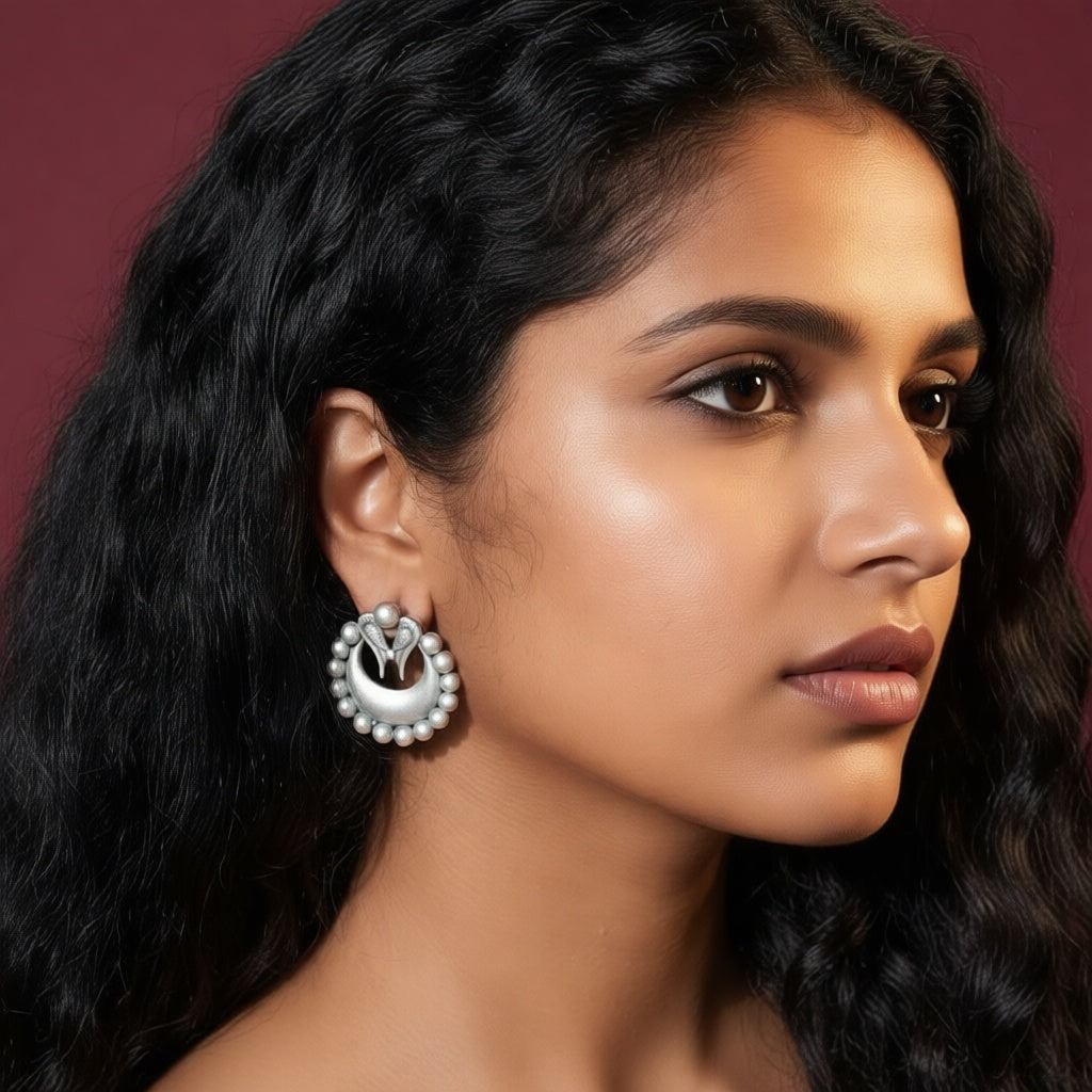 Crescent Rimmed Studs