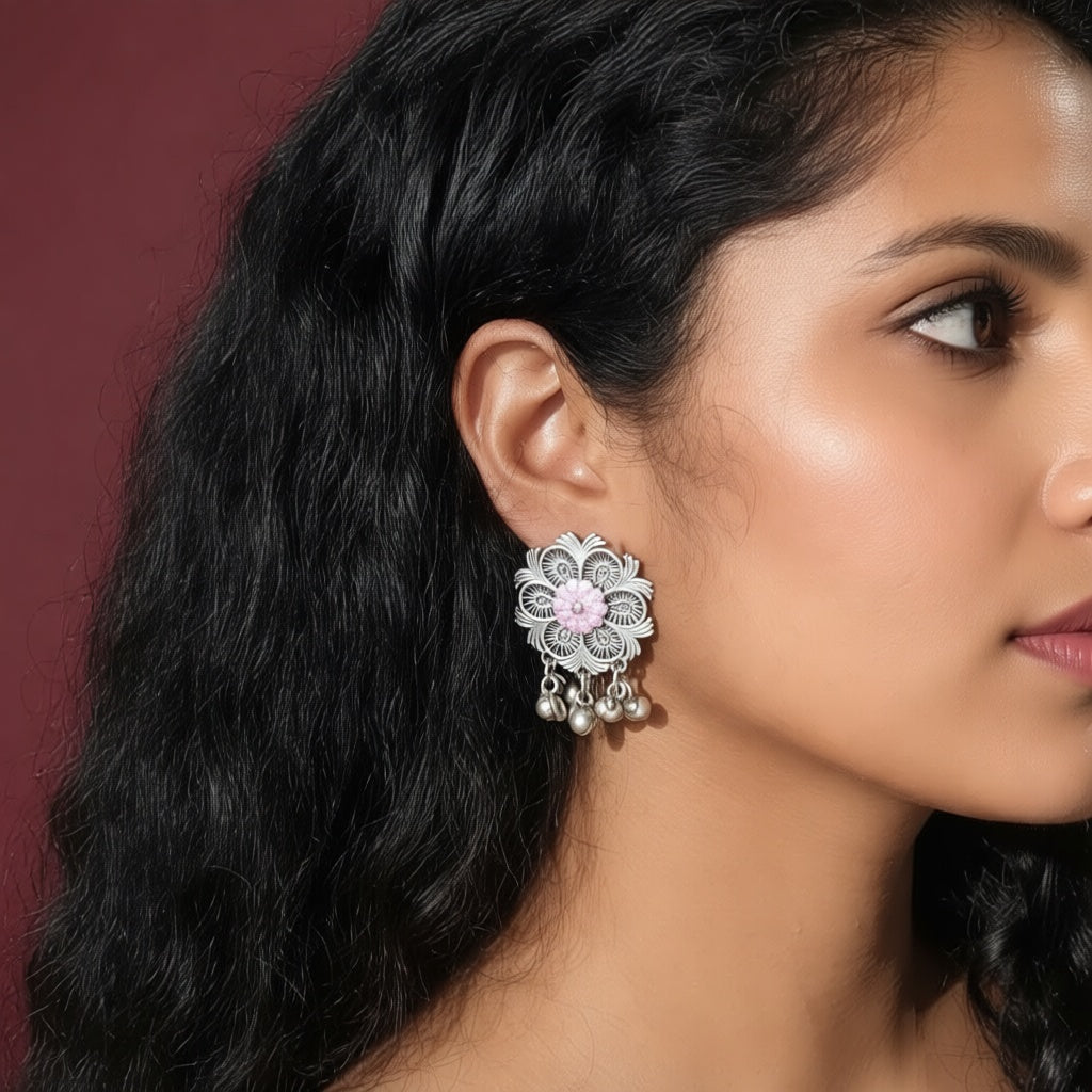 Flower Rangoli Studs