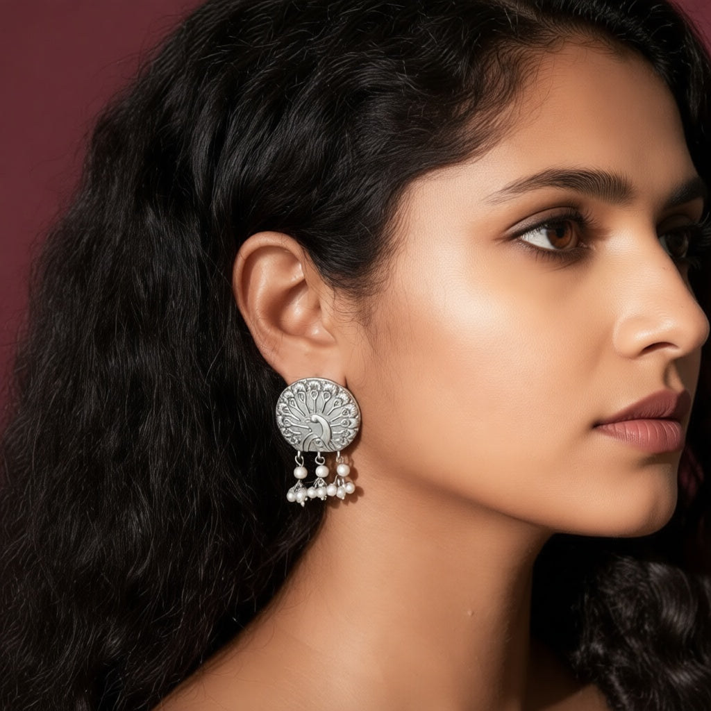 Peacock studs