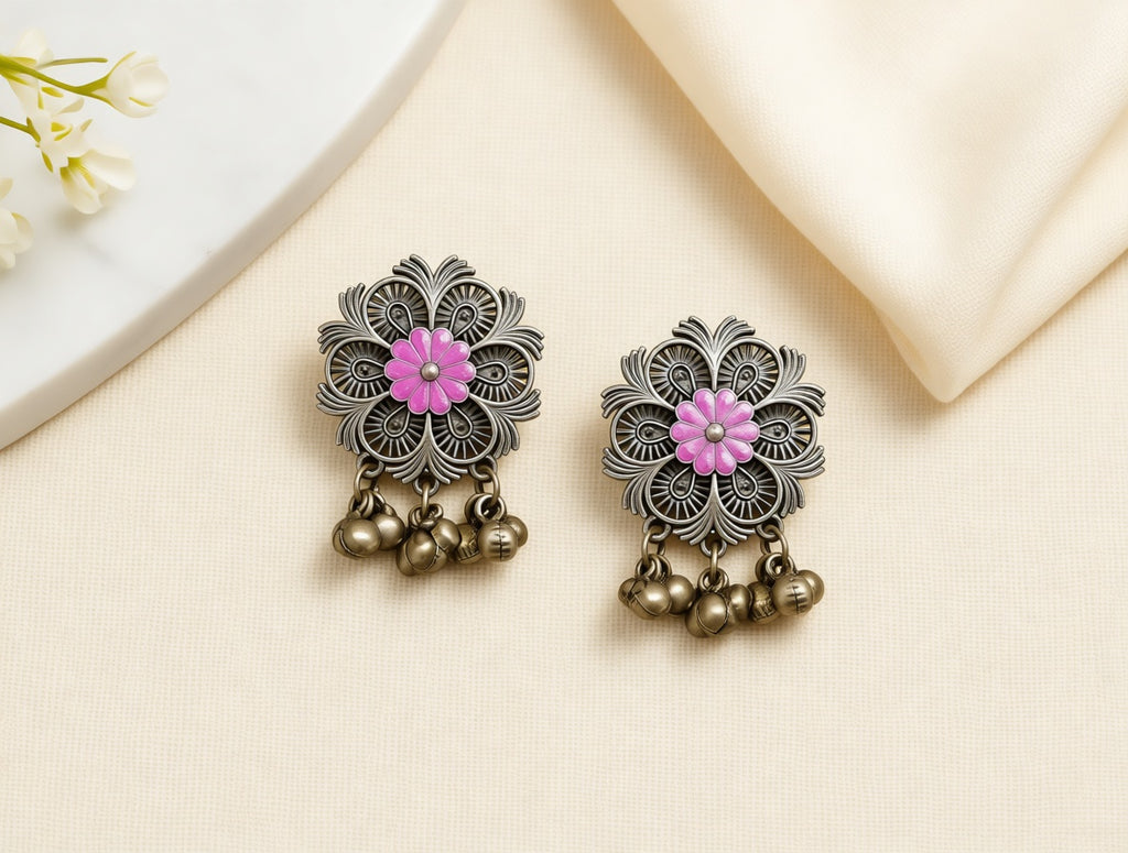 Flower Rangoli Studs