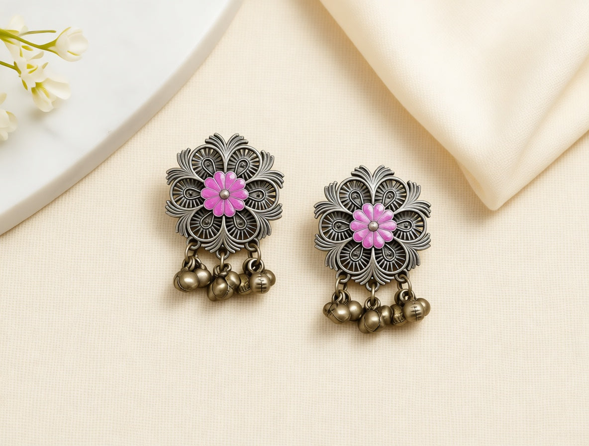 Flower Rangoli Studs