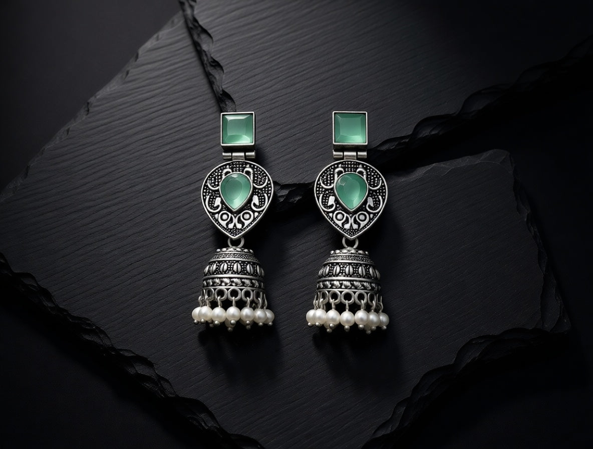 Aqua Green Jhumka
